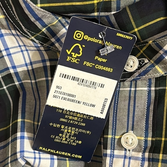 NWT Polo Ralph Lauren Womens Plaid Puff Sleeve Button Down Shirt Sz 6 Preppy - Picture 10 of 13